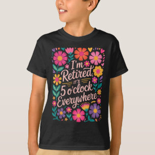 Jag har tröttat 5-klockan överallt där Boho Blommi T Shirt