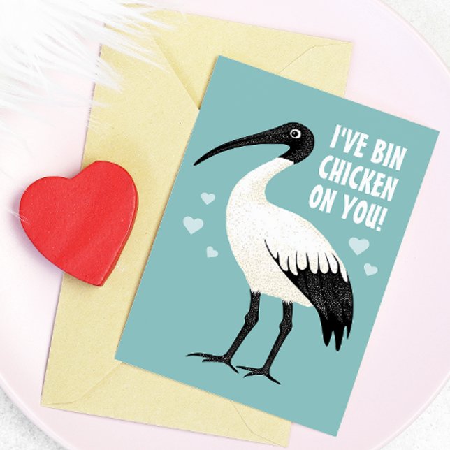 Jag har Tunna Chicken på dig - Ibis Valentineser Helgkort (if your crush is a true-blue Aussie legend, this bin chicken Valentine’s card is a sure fire winner.)