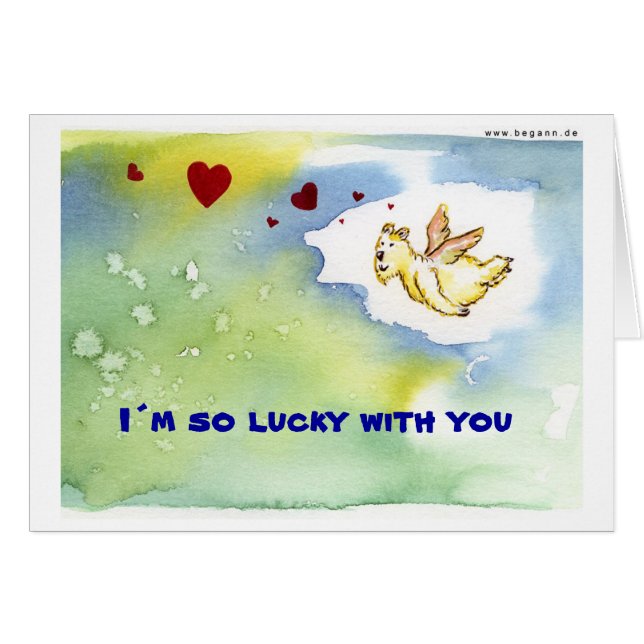 Jag har tur med dig hälsningskort (Framsidan Horizontal)