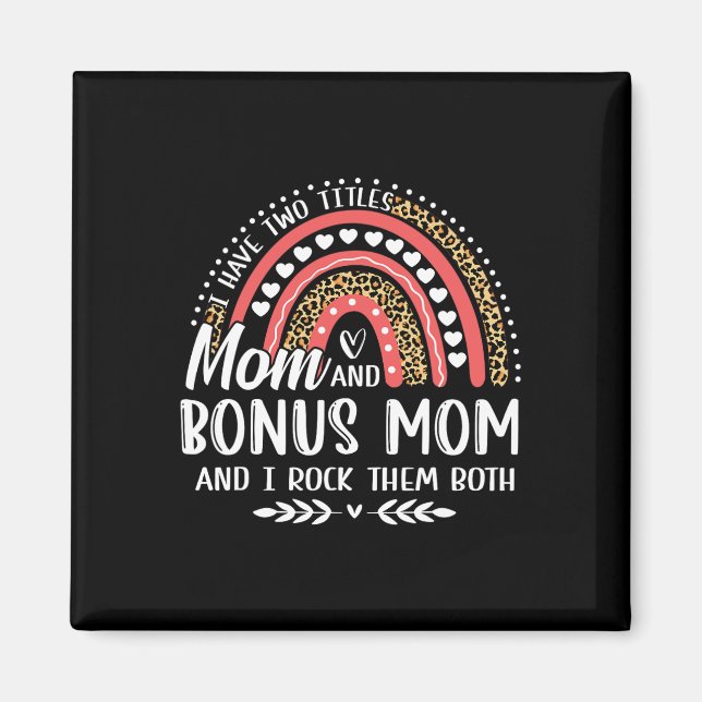 Jag har två avdelningar Mamma Bonus Mamma Mors dag Magnet (Framsidan)