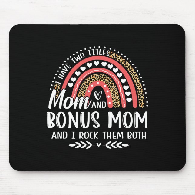 Jag har två avdelningar Mamma Bonus Mamma Mors dag Musmatta (Framsidan)
