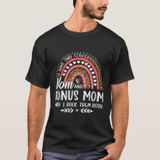 Jag har två avdelningar Mamma Bonus Mamma Mors dag T Shirt