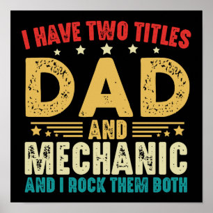 Jag har två avdelningar Pappa och Mechanic Fars da Poster