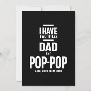 Jag har två avdelningar Pappa och Pop Pop Tack Kort