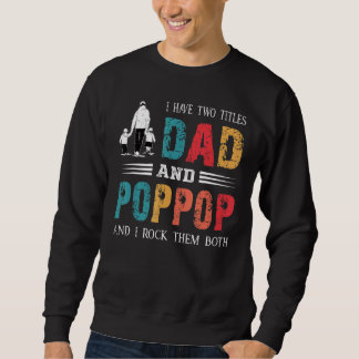 Jag har två avdelningar Pappa och Poppop Vintage F Lång Ärmad Tröja