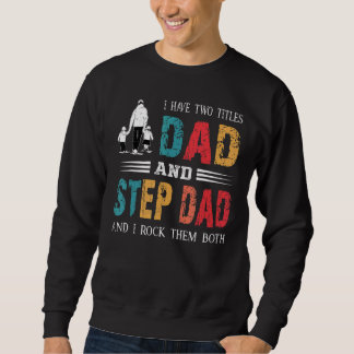 Jag har två avdelningar Pappa och steg Pappa Vinta Lång Ärmad Tröja