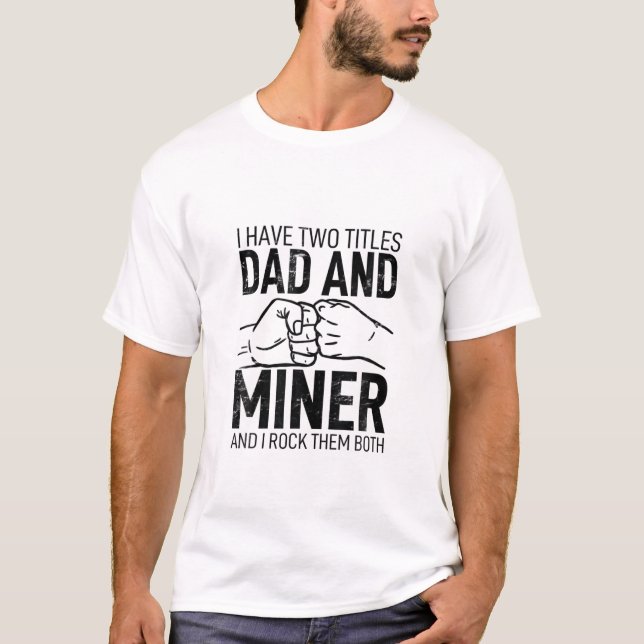 Jag har två avdelningar Pappa T Shirt (Framsida)