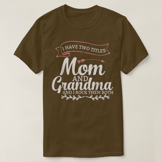 Jag har två Mamma mormor och jag Sten dem Moth T Shirt (Design framsida)
