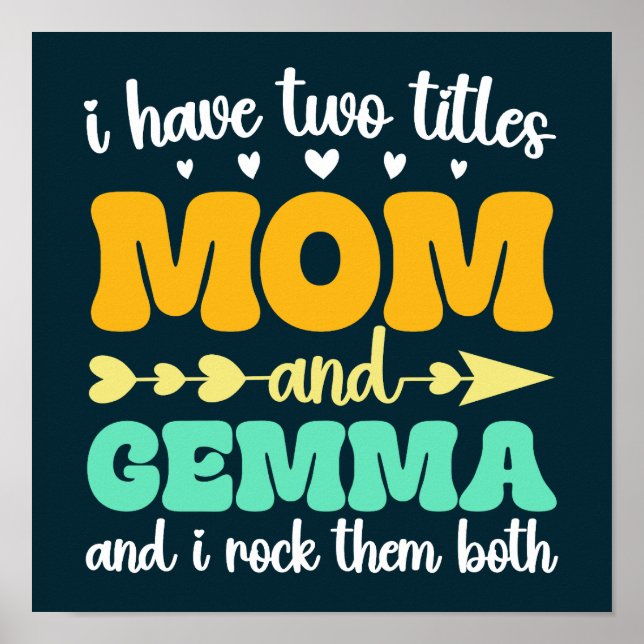 Jag har två titlar Mamma och Gemma och jag Sten de Poster (Framsidan)