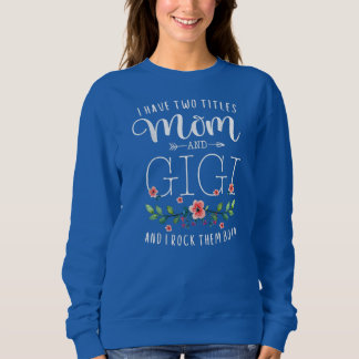 Jag har två titlar Mamma och Gigi i Sten båda T Shirt
