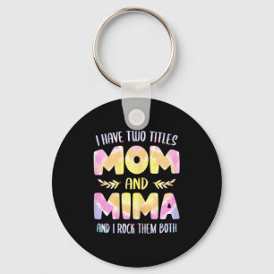 Jag har två titlar mamma och mima mormor mors dag nyckelring
