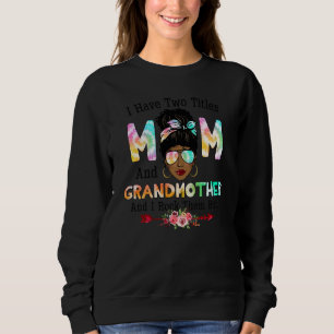 Jag har två titlar Mamma och mormor Tie Dye Moth T Shirt