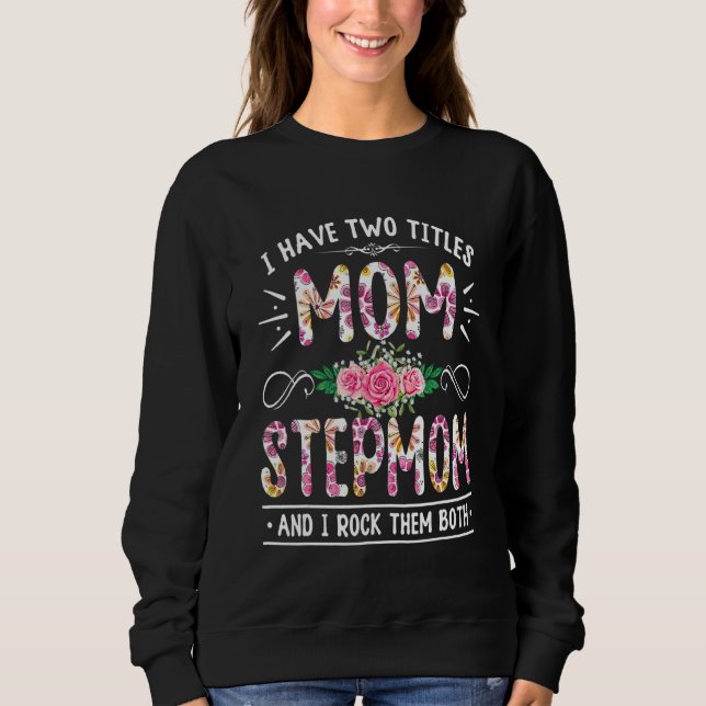 Jag har två titlar Mamma och Stepmamma Cute Moth T Shirt (Framsida)