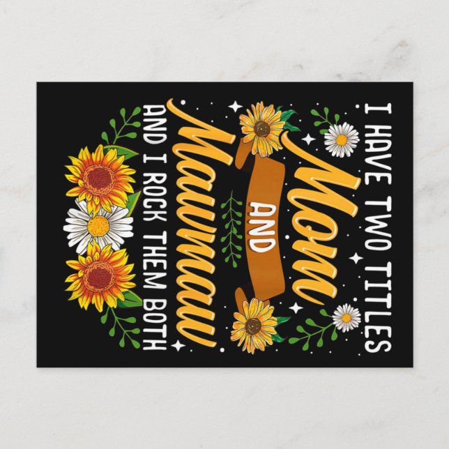 Jag Har Två Titlar Mamma Present, Mors Dag Present Vykort (Framsida)