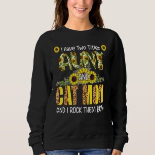 Jag har två titlar Moster och Cat Mamma Cute Leopa T Shirt