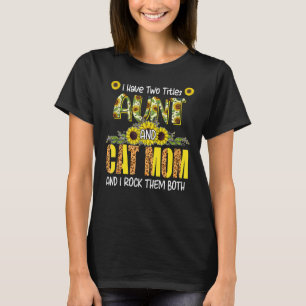 Jag har två titlar Moster och Cat Mamma Cute Leopa T Shirt