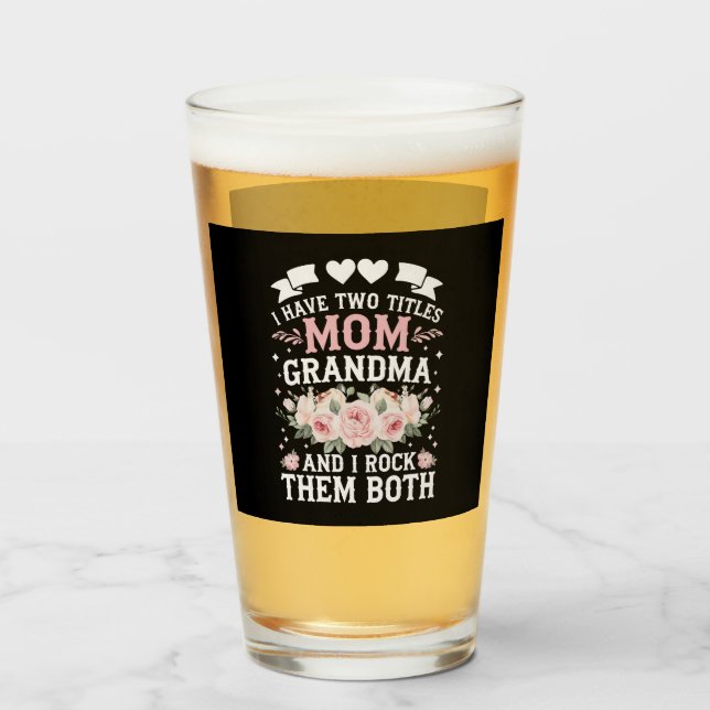 Jag har två titlar på Mamma och mormisk cute Mors  Glaskopp (Framsida fylld)