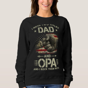 Jag har två titlar på Pappa och Opa Manar American T Shirt