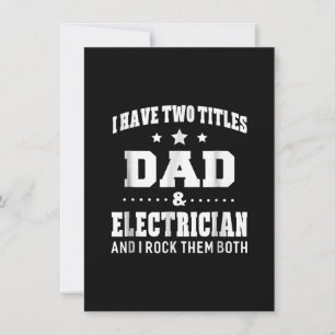 Jag Har Två Titlar Pappa & Elektriker Män Presenti Anteckningskort