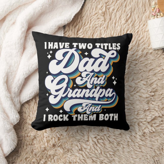 Jag Har Två Titlar Pappa Och Farfar Fars Dag Cool Kudde (Filt)