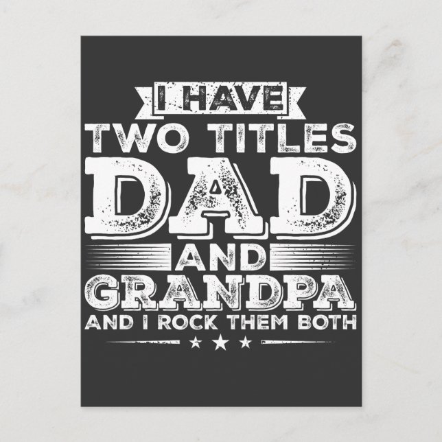 Jag har två titlar Pappa och Farfar Vykort (Framsida)