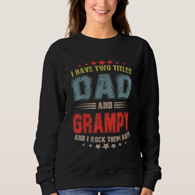 Jag har två titlar Pappa och Grampy Fars dag T Shirt (Framsida)