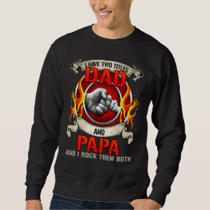 Jag har två titlar Pappa och Pappa och jag Sten de Lång Ärmad Tröja