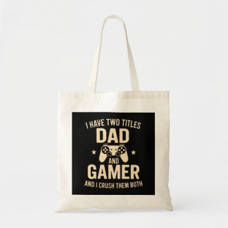 Jag Har Två Titlar Pappa Och Spelare Roligt Spelan Tygkasse