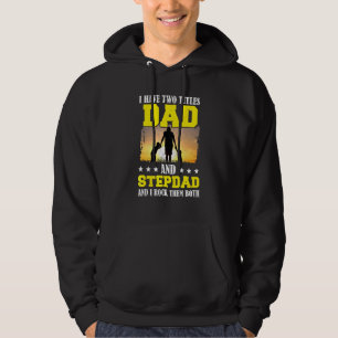 Jag har två titlar Pappa och Stepdad Fars dag Daug Hoodie