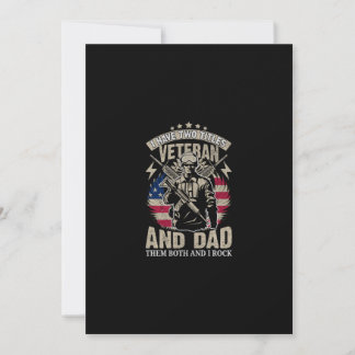 Jag har två titlar veteran och pappa och i sten inbjudningar