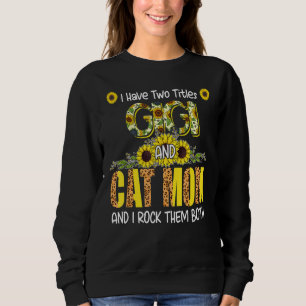 Jag har två Titles Gigi och Cat Mamma Cute Leopard T Shirt