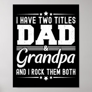 Jag har två titles Pappa och Grandpa Funny Far&#. Poster