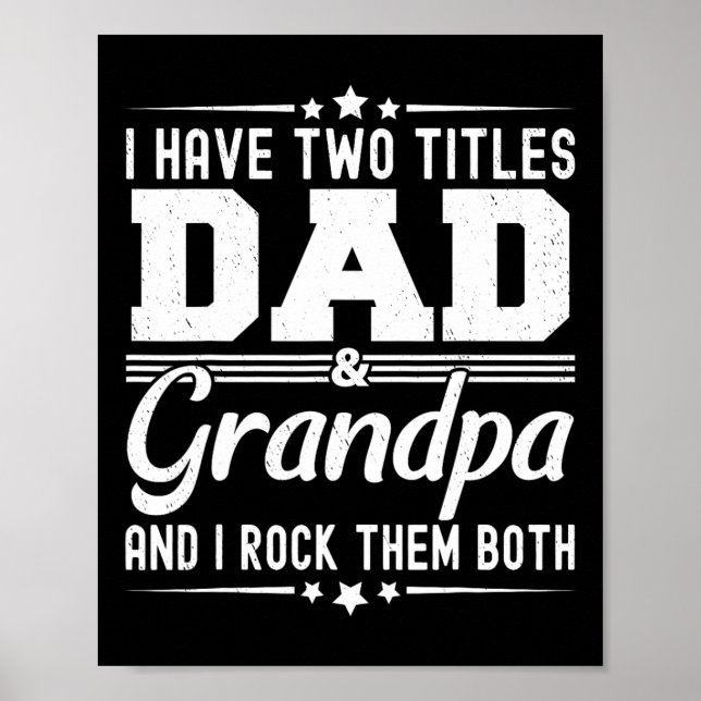 Jag har två titles Pappa och Grandpa Funny Far&#. Poster (Framsidan)