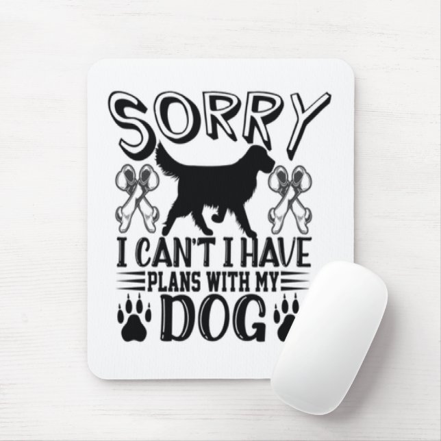 Jag har tyvärr planer med min Hund-offert Musmatta (Med mus)