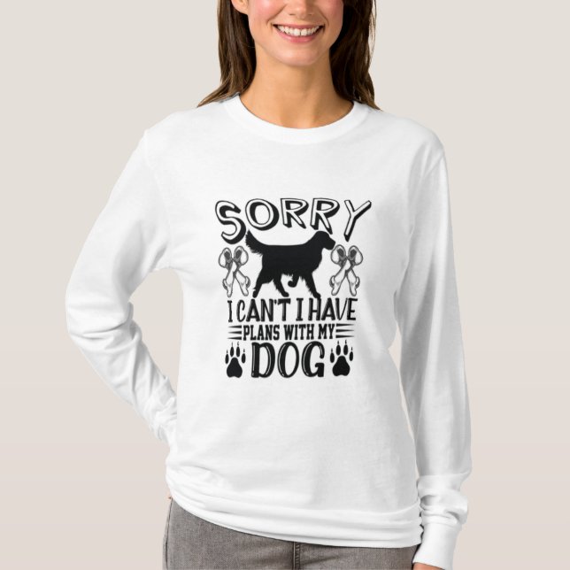 Jag har tyvärr planer med min Hund-offert T Shirt (Framsida)