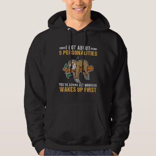 Jag Har ungefär 5 personer Sloth Cute Sleeping Sl Hoodie