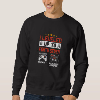 Jag har utvecklat upp till 47 Retro Birthday Gamer Lång Ärmad Tröja