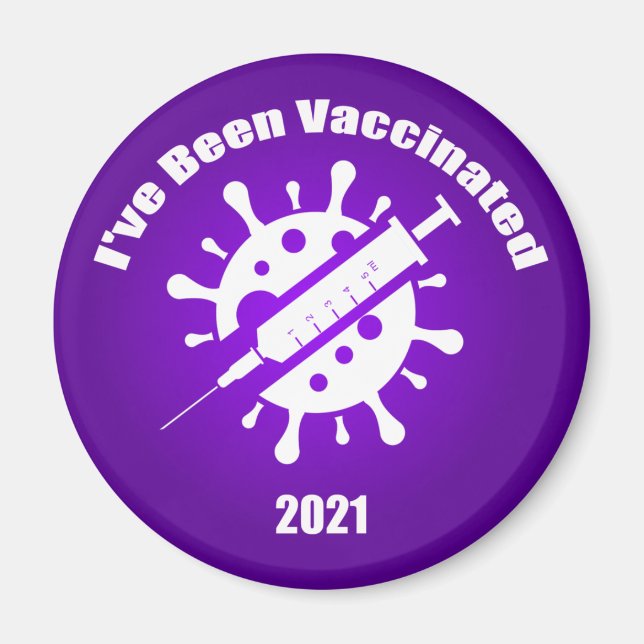 Jag har vaccinerat Lila Magnet (Framsidan)
