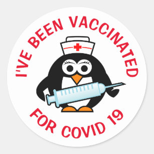 Jag har vaccinerats för covid19-vaccination runt klistermärke