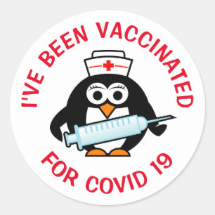 Jag har vaccinerats för covid19-vaccination runt klistermärke