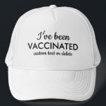 Jag har vaccinerats med Covid Shot Anpassningsbar  Keps<br><div class="desc">Säg till alla att du har vaccinerats. Det här är anpassningsbarnas tre linjer. Perfekt för läkare,  vårdpersonal eller andra personer.</div>