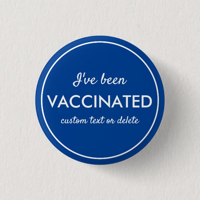 Jag har vaccinerats med Covid Shot Anpassningsbar  Knapp (Framsida)