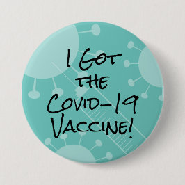 Jag Har vaccinet Covid-19 Light Teal Knapp