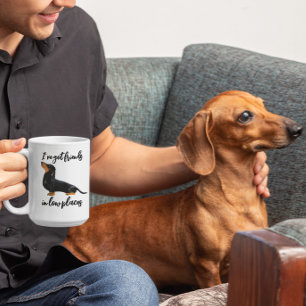 Jag har vänner på låga platser Dachshund hund Kaffemugg
