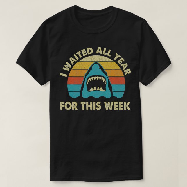 Jag har väntat hela året på den här veckan på Shar T Shirt (Design framsida)