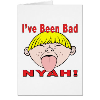 Jag har varit dåligan (pojken) hälsningskort