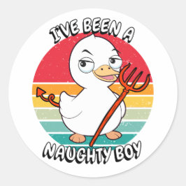 Jag har varit en stygg pojke - anka runt klistermärke