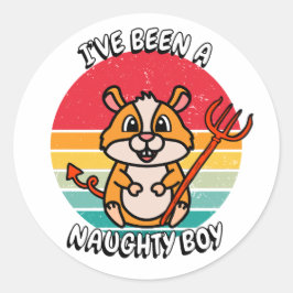 Jag har varit en stygg pojke - hamster runt klistermärke