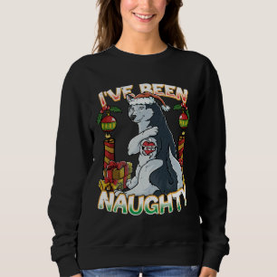 Jag har varit ett stygt Husky Hund med Jultomten H T Shirt