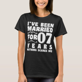 Jag har varit gift i 07 års Bröllopsfest Lusnyj T Shirt